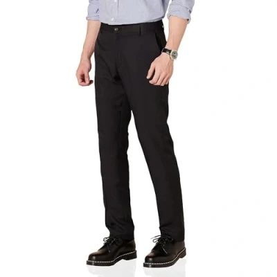 Afbeelding van Amazon Essentials Herenbroek, slimfit, platte voorkant, zwart, 32W/32L