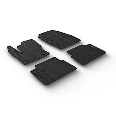 Afbeelding van Gledring Rubbermatten passend voor Ford Transit Connect Kombi Furgon (L1/L2) 2014 (T profiel 4 delig + montageclips)