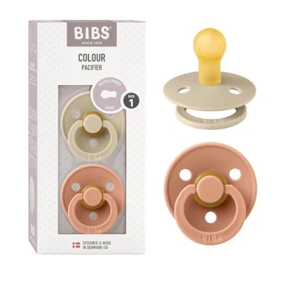 Afbeelding van Bibs Fopspeen maat 1 vanilla/peach 2pack (2 st)