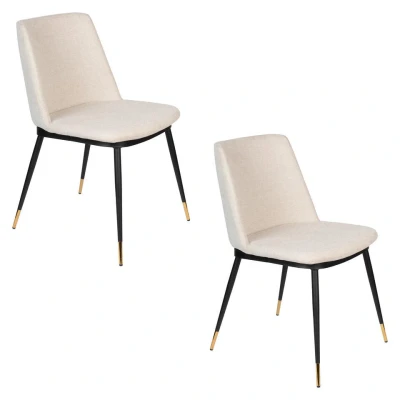 Afbeelding van Rein Living Lionel Eetkamerstoel Beige Set van 2