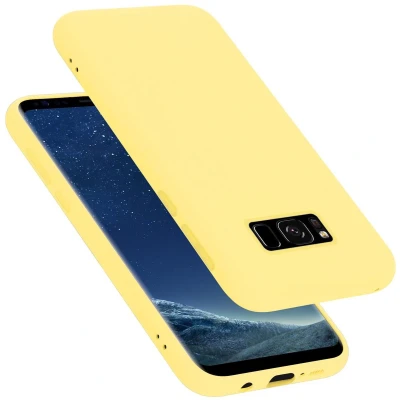 Afbeelding van Cadorabo Hoesje geschikt voor Samsung Galaxy S8 PLUS Case in LIQUID GEEL Beschermhoes TPU silicone Cover