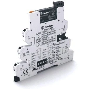 Afbeelding van Finder interfacerelais voet relais mastertimer push in aansluiting 6 2mm 1 wisselcontact 6a 250vac spoelspanning 12 vac dc 39 91 0 012 0060
