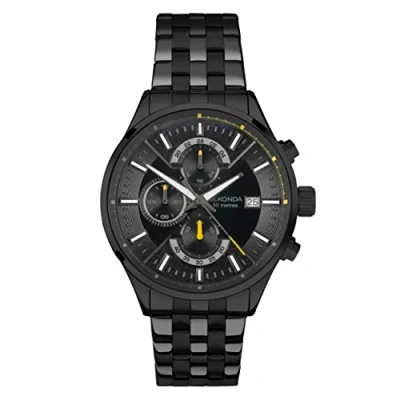 Afbeelding van Sekonda Speed Mens 44mm Quartz Horloge met Analoge Datumweergave en Roestvrij Stalen Band, Zwart, Sport