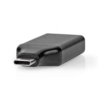 Afbeelding van Nedis USB C Adapter 3.2 Gen 1 Male HDMI Output 4K@60Hz Rond Vernikkeld Grijs / Zwart Envelop