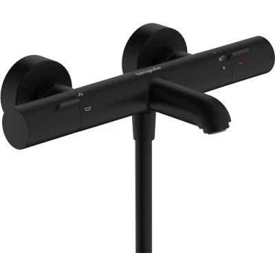 Afbeelding van hansgrohe ecostat fine opbouw badthermostaat mat zwart 13325670