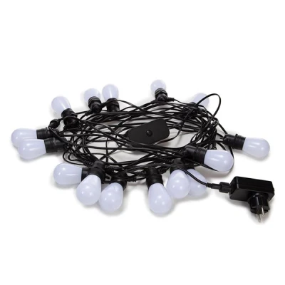 Afbeelding van TUYA LED 15 m witte lampen zwarte draad smart