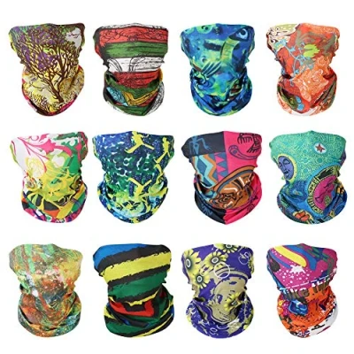 Afbeelding van GUIFIER multifunctionele doek, gezichtsmasker, bandana, sjaal, hoofddoek, hoofdband, motorfiets, halsdoek, hoofdbedekking, UV residentie, voor yoga, hardlopen, wandelen, motorrijden,