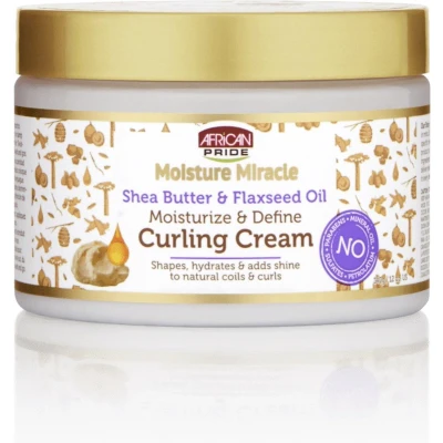 Afbeelding van African Pride Moisture Miracle Shea Butter &amp; Flaxseed Oil Moisturize Define Curling Cream 340gr