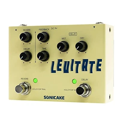 Afbeelding van SONICAKE Vertraging en Reverb 2 in 1 Gitaar Effecten Pedaal Digitaal Levitate