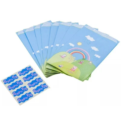 Afbeelding van Dr.Oetker Peppa Pig Papieren Cadeauzakjes en Stickers 8st.