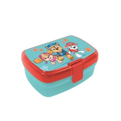 Afbeelding van p:os 35415 Paw Patrol lunchbox voor kinderen met één compartiment, plastic clipsluiting, snackbox kleuterschool, school en vrije tijd