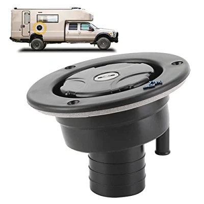 Afbeelding van RV Water Vullen, Afsluitbare Watervuldop Vulpoort Zwaartekracht Waterinlaat met 2 Sleutels voor Caravan Camper