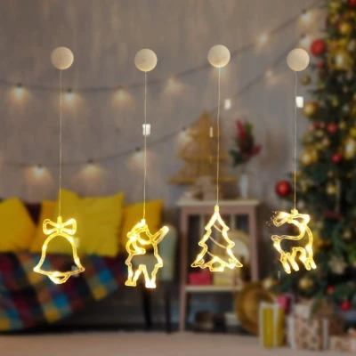 Afbeelding van LED kerstfiguurtjes set 4 delig Warm wit