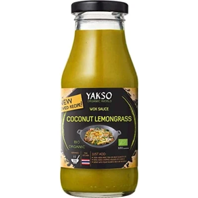 Afbeelding van Yakso Woksaus Kokos Citroengras Bio, 240 ml