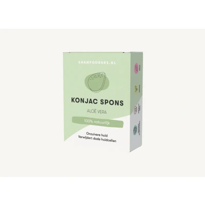 Afbeelding van ShampooBars Konjac spons Aloë Vera (gecombineerde huid)