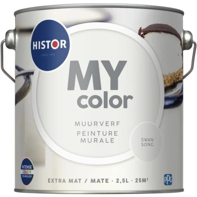 Afbeelding van histor my color muurverf extra mat swansong 2.5 ltr