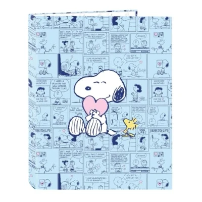 Afbeelding van Ringmap Snoopy Love Blauw A4 26.5 x 33 4 cm
