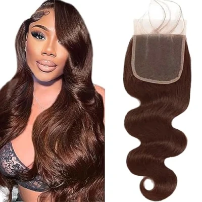 Afbeelding van TH #4 Body Wave 4X4 Lace Closure Human Hair Extensions 26 Inch