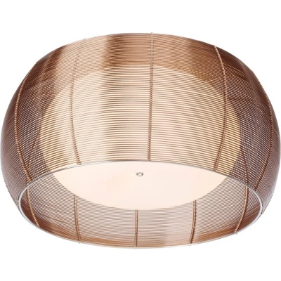 Afbeelding van Brilliant Leuchten Plafondlamp Relax 26 cm hoogte, ø 50 cm, e27, metaal/glas, bronskleur/chroom (1 stuk)