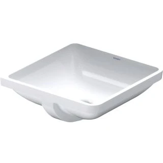 Afbeelding van Duravit starck 3 inbouwwastafel 43 x cm wit wondergliss met overloop zonder kraanvlak voor onderbouwwastafels 03054300001