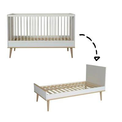 Afbeelding van Quax Doorgroeiledikant Flow White &amp; Oak 70 x 140