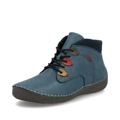 Afbeelding van Rieker enkellaarzen voor dames 52544, grootte:38 EU, kleur:Blauw