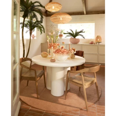 Afbeelding van Light&amp;living Eettafel Ø130x78 cm MIZUHO crème