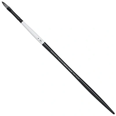 Afbeelding van Winsor &amp; Newton 5083006 Artists penseel, gemaakt van synthetisch haar voor acrylverf en olieverf, vormvast duurzaam Filbert penseel lange Steel Nr. 6,