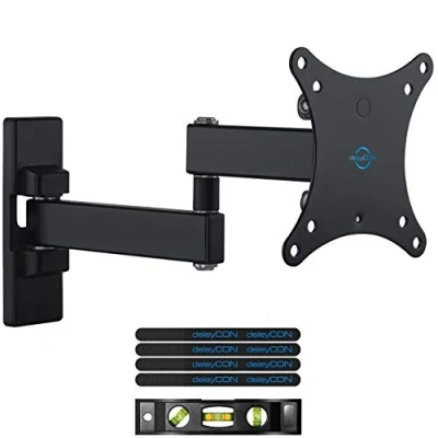 Afbeelding van deleyCON Universele TV Monitor Wandsteun voor 13&quot; 27&quot; Inch (33 69cm) Kantelbaar &amp; Draaibaar 15Kg max. VESA 100x100 Beeldscherm LCD TFT Televisie Bevestiging