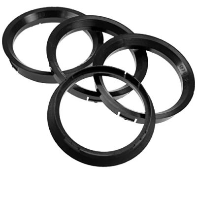 Afbeelding van 4x centreren van 76,0 x 67,1 mm zwarte rand ringen Made in Germany