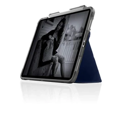 Afbeelding van STM Dux Studio, Ultra Beschermhoes voor iPad Pro (12,9&quot;) 5e/4e/3e generatie (modellen 2021, 2020 en 2018) Potlood Opslag &amp; Sleep/Wake Cover Midnight Blue (stm 222 288LZ 03)