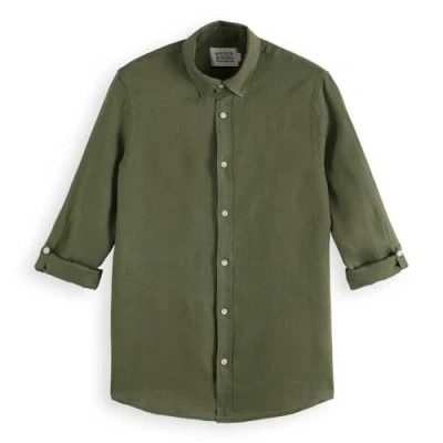 Afbeelding van Scotch &amp; Soda Seasonal CORE Regular FIT Shirt Overhemd, Heren, Maat: Medium, Green