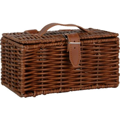 Afbeelding van UNUS Kleine Fietsmand in Rattan Look weerbestendig kunststof bruin