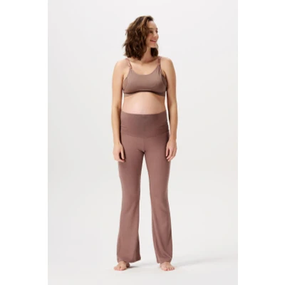 Afbeelding van Zwangerschapsbroek Casual broek flared Luci Deep Taupe XS