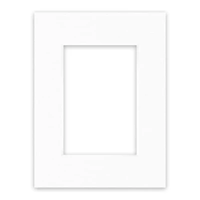 Afbeelding van nielsen Conservation Passepartout karton 1,5 mm buitenformaat 18x24 cm voor beeldformaat 10x15 zuiver wit (licht wit) glad oppervlak
