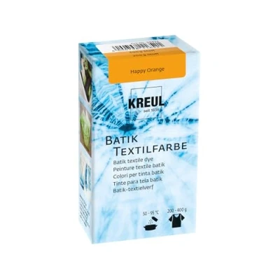 Afbeelding van KREUL 98523 batik textielverf Happy Orange, 70 g, Kleurpoeder voor en het verven van textiel