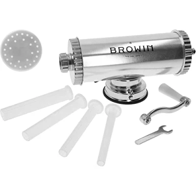 Afbeelding van BROWIN® Handmatige worstvuller van roestvrij staal 311009 1,5 kg horizontale worstmachine voor keuken en restaurants worstpers machine zelfgemaakte worst, cevapcici &amp;