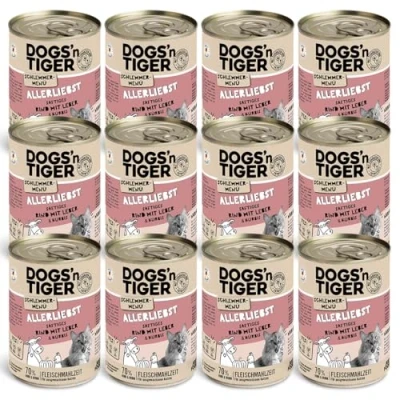 Afbeelding van Dogs&#039;n Tiger Smmermenu voor alle liefde, nat kattenvoer met rundvlees, lever en pompoen zonder granen, toegevoegde suiker, kunstmatige conserveringsmiddelen, optimale verdraagbaarheid, 400 g
