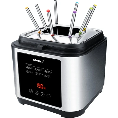 Afbeelding van Steba DF150F 2 in 1 Frituurpan &amp; fonduepan 2,5 liter 8 fonduevorken RVS
