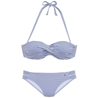 Afbeelding van s.Oliver Bikini Hellblau weiß, Dames, Maat: 34xD, weiß