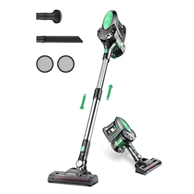 Afbeelding van Vactidy Blitz V8 Accustofzuiger, draadloos, 25 kPa draadloze stofzuiger met afneembare accu, accustofzuiger tot 35 minuten looptijd, dierenharen voor hardhouten vloeren