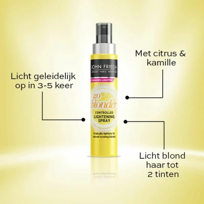 Afbeelding van John Frieda Sheer Blonde Go Blonder Controlled Lightening Hairspray 4x100ml Voordeelverpakking