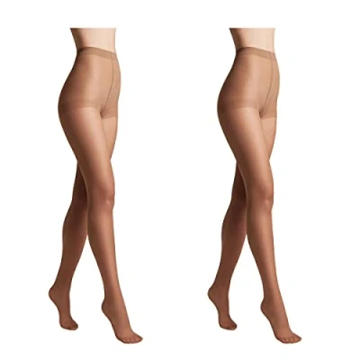 Afbeelding van Conte elegant 2 pack duurzame semi matte damespanty dunne met gemarkeerde slip glad SOLO 20 kleur bruin maat