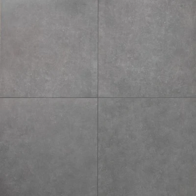 Afbeelding van MBI de Steenmeesters GeoCeramica 60x60x4 Impasto Grigio combinatie van keramiek en beton in één tegel.