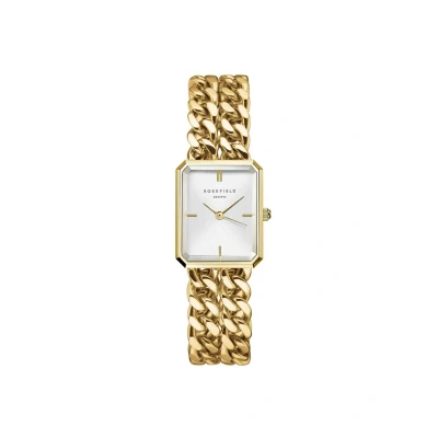Afbeelding van Rosefield SWGSG O76 Octagan XS Double Chain Studio Edition horloge dameshorloge Goudkleur