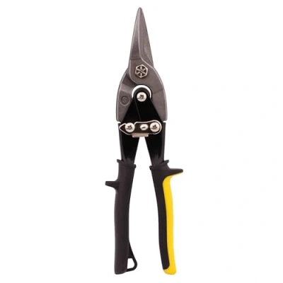 Afbeelding van MIVOS Blikschaar Rechte Snit 26 Cm Doorloopschaar In Chroom vanadium staal Voor Het Knippen Van Plaatstaal, Aluminium, Leer, Draadwerk, Kunststof En Koper.