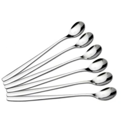 Afbeelding van CHG Dessertlepels Cocktaillepels Latte Macchiato lepels Yoghurtlepels set van 6 stuks RVS (18/0) 19 cm