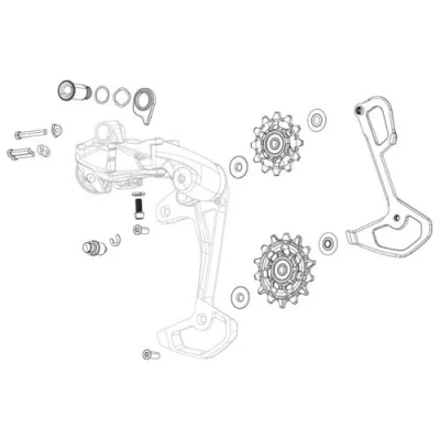 Afbeelding van Sram Schoven Voor Gx Eagle Axs Zwart