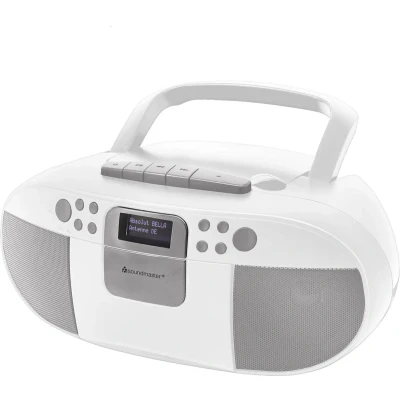 Afbeelding van Soundmaster SCD7800WE Boombox met DAB+/FM radio, CD, MP3, USB en cassettespeler, wit