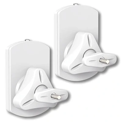 Afbeelding van RICOO LH038 W, set van 2 luidsprekerwandhouders, universele boxen, wandhouder, luidsprekerhouder, 1 paar (2 stuks), luidspreker, wandmontage, luidsprekerwandhouder, wit